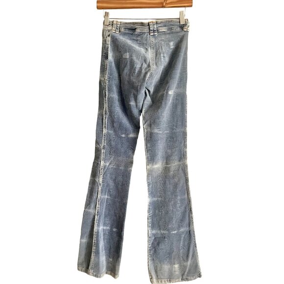 Vintage 1970s Corduroy Patch Pockets Roller Skimp Jeans by Angie Made in France. - Picture 7 of 10